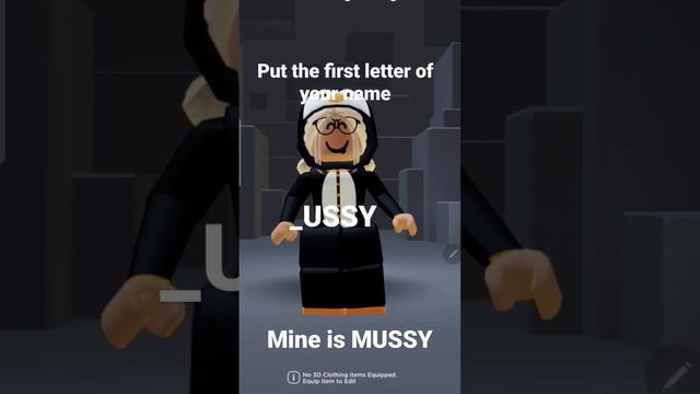 Put the first letter of ur name #roblox #robloxedit #shortstime #shorts #1lUVBRT смотреть онлайн