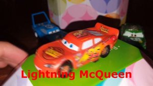 Главные герои мультика тачки - Lightning McQueen,Dinoco King,Chick Hicks Toys
