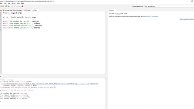 ex13 Command Line Arguments