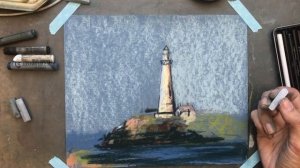 How to draw lighthouse // softpastell // Как нарисовать маяк сухой пастелью