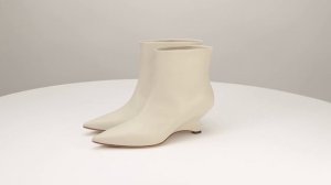 Ботильоны из натуральной кожи на танкетке LES AMARANTI (215 белый)