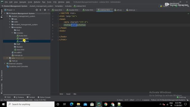 How To Include Template With In Template Using Include Tag | Python | Django | Django Projects