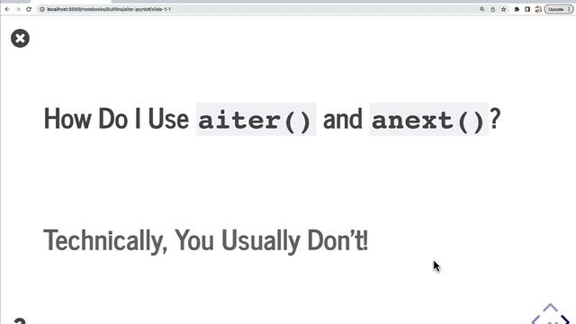 The Python Built-in Functions - aiter and anext смотреть онлайн