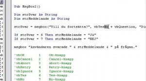 Excelmakro-skolan, del 10 | Messagebox och Inputbox