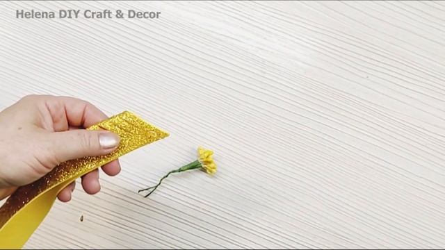 Удивительный золотой цветок из фоамирана своими руками! ? Цветы из фоамирана DIY