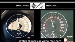 BMW 120d F20 VS. BMW 120i F21 - Acceleration 0-100km/h