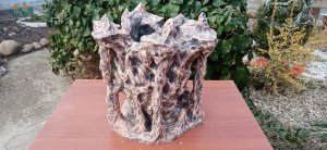 Вазон из тряпки и цемента своими руками