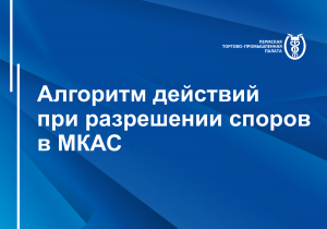 Алгоритм действий при разрешении споров в МКАС