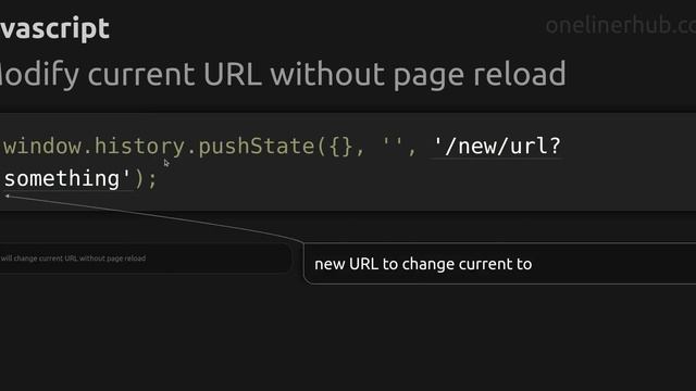 Modify current URL without page reload смотреть онлайн
