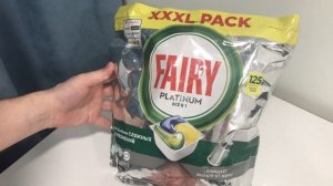 Распаковка — Капсулы для посудомоечных машин Fairy Platinum All in One Лимон
