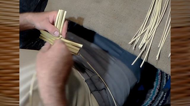 1) Круглая корзинка от начала до конца.  Плетение донышка