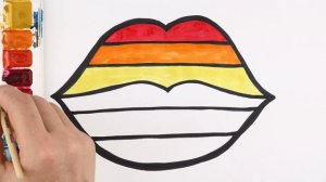Рисуем и раскашиваем радужные губки! \\ Рисование для девочек! Давайте рисовать  вместе!