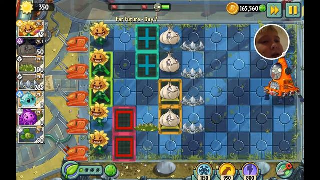 Челенж: из атакующих растений использовать только шипы. Прохождение растения против зомби 2 смотреть онлайн