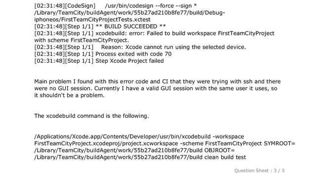 iOS : TeamCity + Xcode 6 - Run Test action fails смотреть онлайн