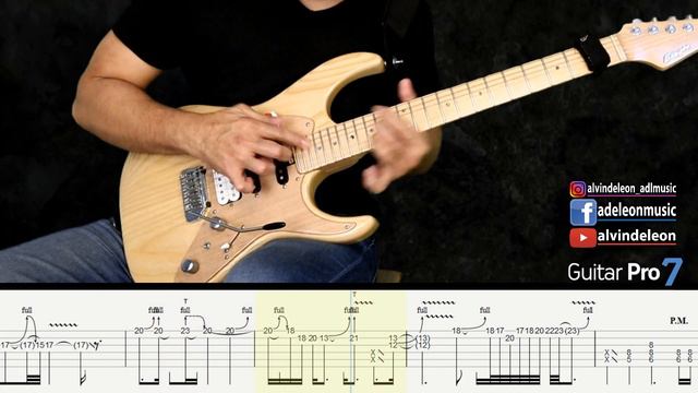 SECOND WIND  PAIN IN MY HEART SOLO with GUITAR PRO 7 TABS and BACKING TRACK  ALVIN DE LEON 2020