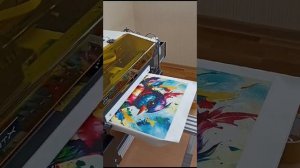 Короткий видео-отзыв об УФ принтере PrintX. Печать на холсте.
