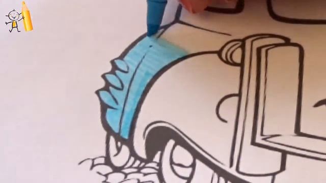 Тачки 3 Молния Маквин Раскраски для детей Cars 3 Lightning McQUeen Coloring Book Pages смотреть онлайн