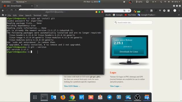 lesson #02 - Install & config Git (Linux) смотреть онлайн