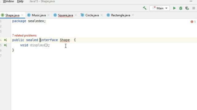 Java 15 Sealed classes/interface with example #Java15 #Sealed