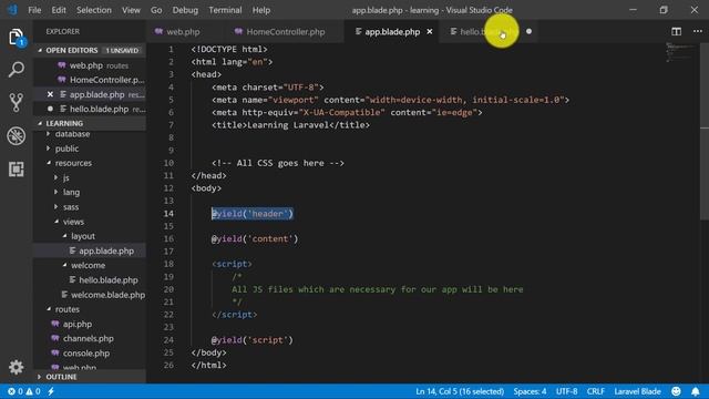 Blade Template Engine - Become a Master in Laravel - 07