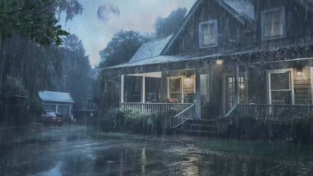 LLuvia Para Dormir Profundamente - LLuvia Intensa y Truenos en Techo, Sonidos de la Naturaleza