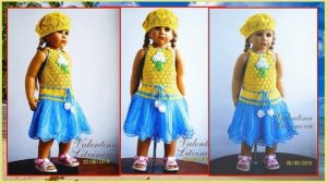 Нарядные платьица для девочек крючком от Валентины Литвиновой.