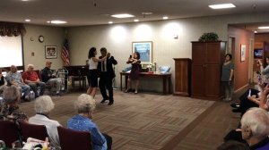 Club Tango at UCLA members Rebekah Smith and Ivan Lopez perform at Villa Sorento Retirement home