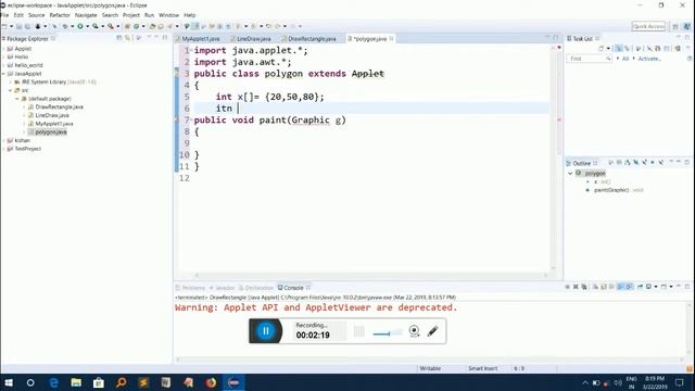 How To Draw Polygon Using Java Applet смотреть онлайн