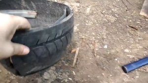 Делаем своими руками из старых автомобильных шин - Вазу!