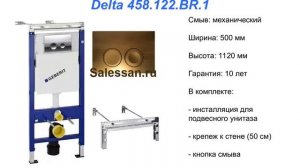 Инсталляции с бронзовыми кнопками Grohe, Geberit