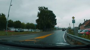 Drammen City center on a moody Rainy Day - Norway Driving Tour