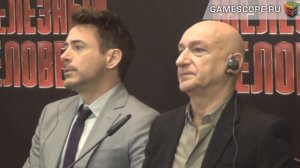 Iron Man 3 Press Conference: Robert Downey Jr., Ben Kingsley in Moscow