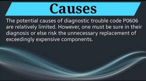 DTC P0606 Overview: PCM Processor Fault
