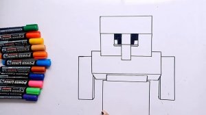 How To Draw Iron Golem Minecraft |Drawing for Children | Pic Draw For Kids