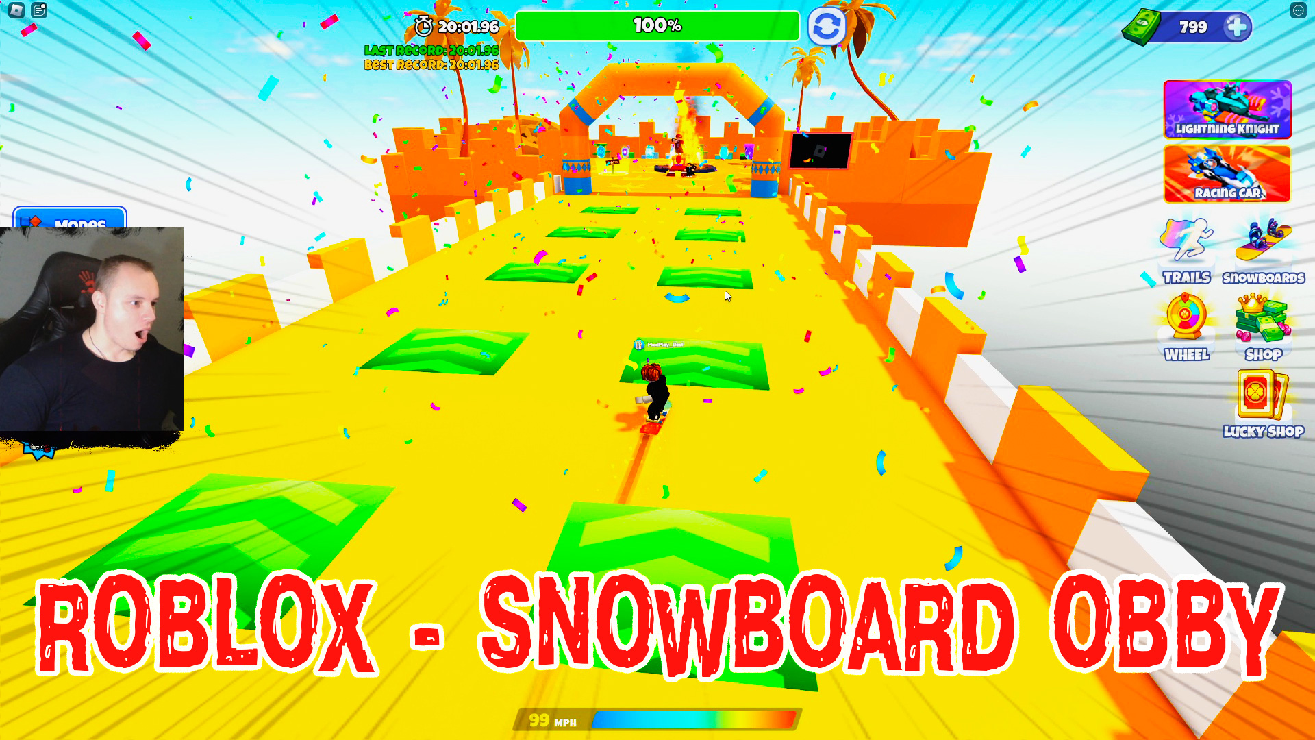 Roblox ➤ Snowboard Obby ➤ Мир 3 ➤ Прохождение игры Роблокс Обби, но на Сноуборде World 2