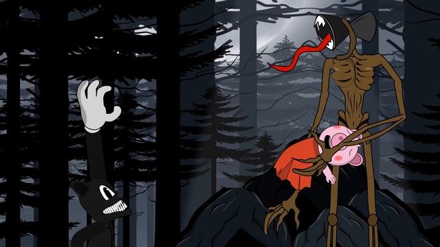 Cartoon Cat saves Piggy from Siren Head - Roblox Piggy Animation - GV Studio смотреть онлайн