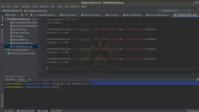 Radiobutton Tkinter Python GUI Tutorial #10
