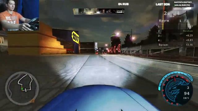 NFS: Underground 2 с рулём и ручной КПП #3 смотреть онлайн