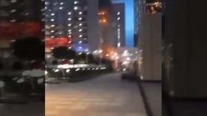 Момента прилета БПЛА в Москва-Сити