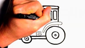 Как нарисовать ТРАКТОР / Мультик Раскраска для детей / Раскраски малышам / How to draw a TRACTOR