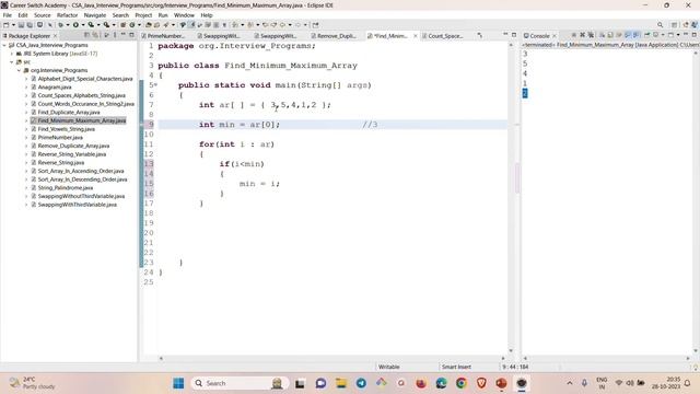 Find Minimum Maximum Value From An Array | Java Program with Interview Explanation | (English Hindi смотреть онлайн