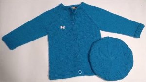 Обзор кофты с беретом-вязание спицами.Связать берет спицами