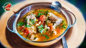 Грузинский суп ХАРЧО из говядины с рисом / Georgian beef KHARCHO soup with rice