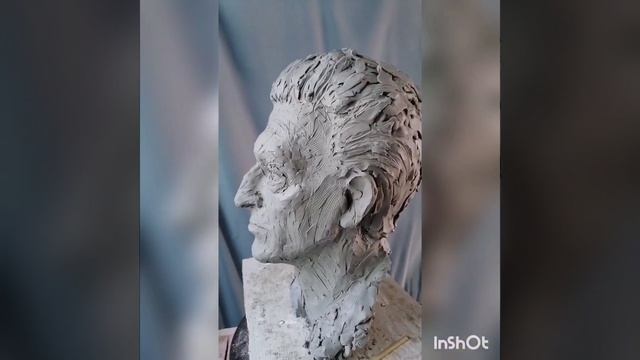 Венсан Кассель. Процесс лепки портрета в пластилине