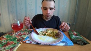 МУКБАНГ АСМР ПЛОВ / ЛЮЛЯ КЕБАБ из ТЕЛЯТИНЫ / САЛАТ ОВОЩНОЙ / СОУС - КЕТЧУП/ EATING ASMR Mukbang #455