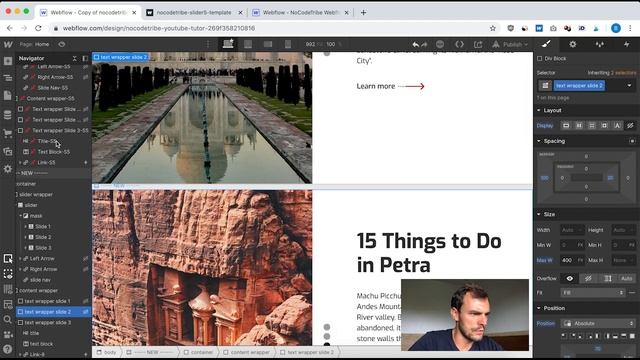 Building a VERTICAL SLIDER in Webflow | NoCode Tribe