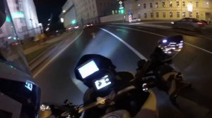 Ducati Multistrada 1200S in the center of Moscow at night