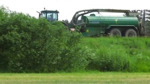 John-Deere 7920 с финской цистерной Agronic  для внесения жидких органических удобрений