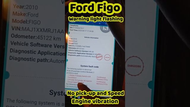 Ford figo warning light flashing | Check engine light flashing | Low pick up and speed | p1204 ford смотреть онлайн