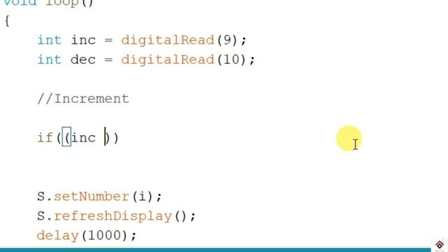 Arduino counter using 7 segment display and Push Buttons[with CODE] | Arduino projects
